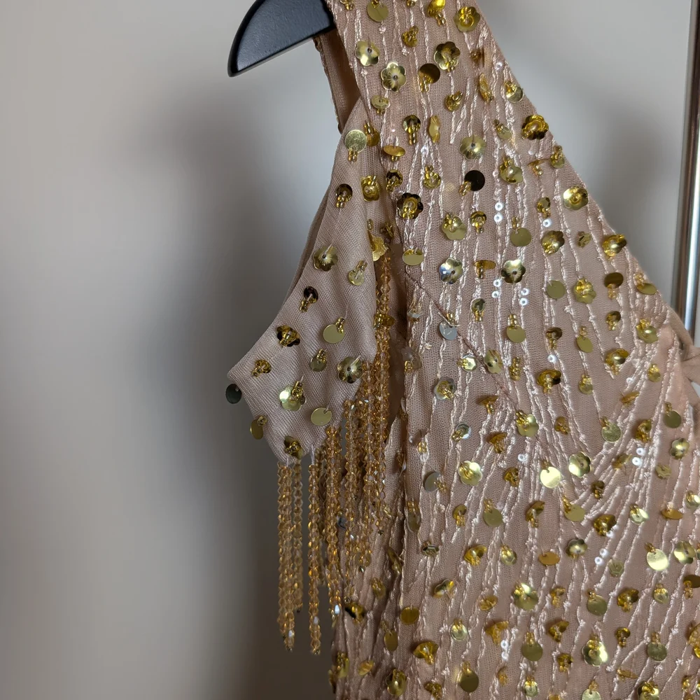 Sequin Embellished Evening Gown - Picture 7 of 13